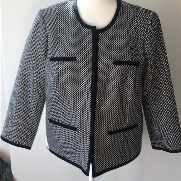 Talbots Jackets & Blazers - Talbots Petites Black And White Blazer - 14P